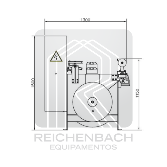 Linha de Repasse desenho com medidas